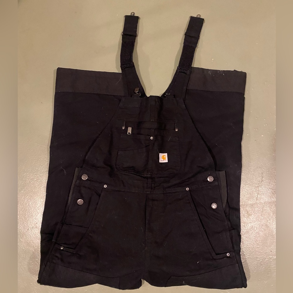 Carhartt Women's Black Overalls small short